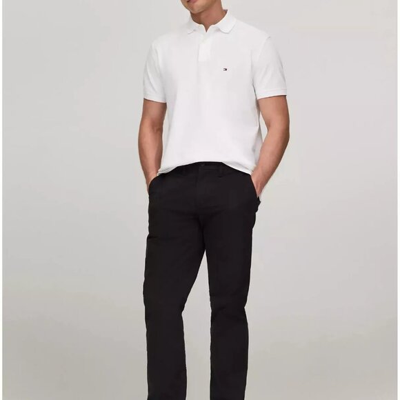 Tommy Hilfiger Men TH Flex Custom-Fit Chino Pants Black 33 X 30 #78C2340 - Picture 2 of 8
